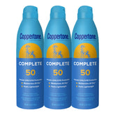 Coppertone Complete protector solar SPF50, aplicación en cuerpo, protección diaria.