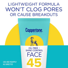 Coppertone fragrance-free sunscreen face lotion ideal for sensitive skin daily use.