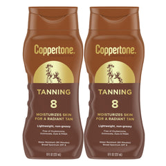 Coppertone loción bronceadora SPF 8, textura ligera para uso diario
