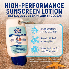 Coral Isles Sunscreen SPF 30 texture close-up reveals lightweight feel