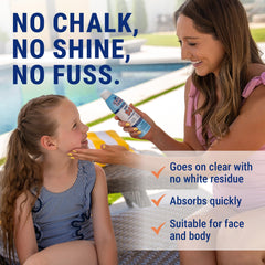 Coral Isles lightweight, non-greasy spray absorbing quickly on skin.