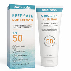 Coral Safe reef-safe sunscreen bottle ready for travel adventures