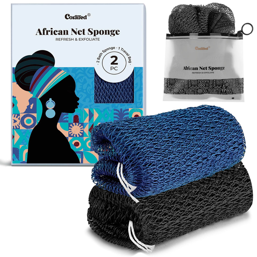 Esponja CORATED de red africana para exfoliar el cuerpo.