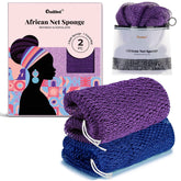 CORATED Esponja de red africana con nudos para exfoliar la frente suavemente