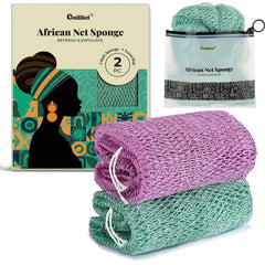 CORATED esponja de red africana con nudos para exfoliar la piel.