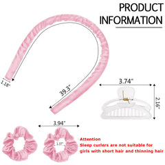 CORATED heatless rollers with smooth surface to prevent hair snag.