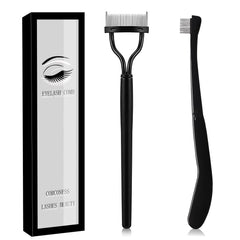 Corconess eyelash comb set with cap for clean, travel-ready lash grooming.