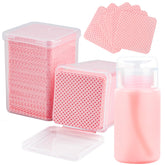 Corconess lint-free nail wipes in dispenser for professional, mess-free polish removal