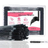 Corconess mini spoolies for eyelash extensions, precise application and separation.