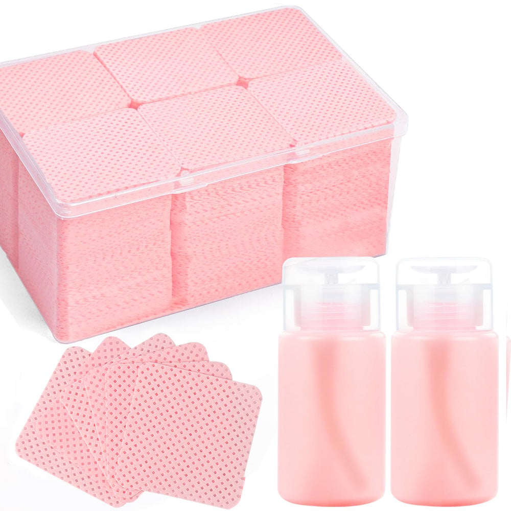 Corconess toallitas uñas sin pelusa y dispensadores para limpieza profesional de uñas.