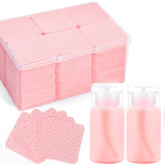 Corconess toallitas uñas sin pelusa y dispensadores para limpieza profesional de uñas.