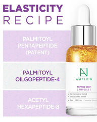 CORÉANA AMPLE:N Peptide Shot serum: hilos de péptidos para apoyar la elasticidad facial.