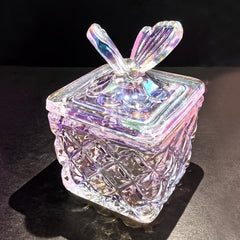 CORFULRA dappen dish for monomer-liquid with lid; rainbow glass adds stylish, easy-access mixing