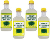 Corn Huskers Hand Lotion bottle highlighting fast-absorbing formula for dry hands.