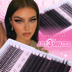 CORUSCATE fairy lash clusters deliver textured volume with easy self-application.