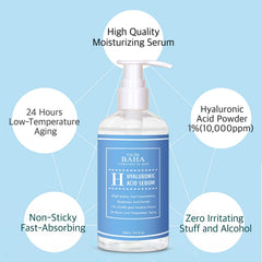 Textura ligera de Cos De BAHA serum hialurónico, rápida absorción para uso diario.