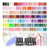 Coscelia 55-color gel nail kit with UV light for at-home manicure