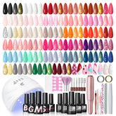 COSCELIA gel nail polish kit with UV light for at-home manicures