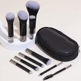COSHINE portable makeup brush set in a compact case for travel efficiency.