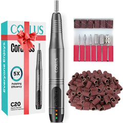 COSLUS C20 cordless nail drill for portable, precise manicures and pedicures.