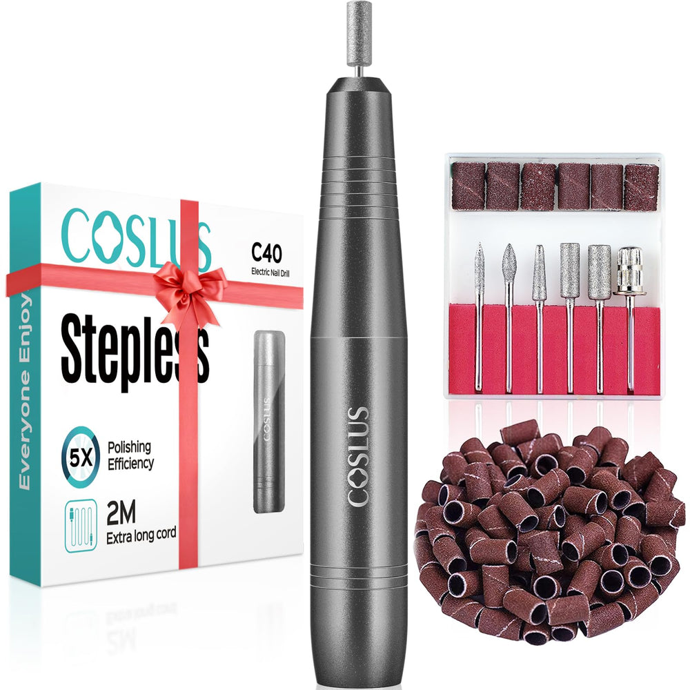 COSLUS C40 electric nail drill kit for versatile nail prep and removal