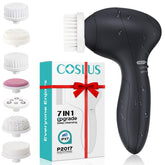 COSLUS facial cleansing brush 7-in-1 setup enhances daily cleansing and exfoliation