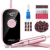 COSLUS nail drill with 40K RPM motor for smooth shaping.