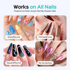 COSLUS nail drill LED display shows speed and battery status.
