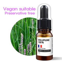 Close-up of Volufiline label highlighting purity and brand.