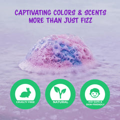 Cosmetics Stories organic kid bath bomb with gentle fragrance for skin.