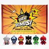 Cosmetics Stories superhero bath bomb surprise inside sparks imaginative bath time.
