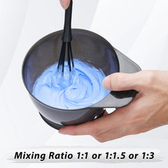 Cosmpro mixing powder shows creamy texture for smooth root-to-end coverage