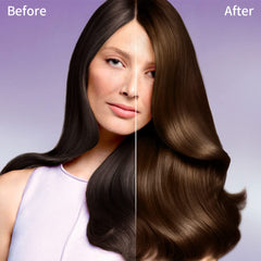 Cosmpro Hair Dye Shampoo gray hair coverage with chestnut tones.