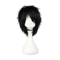 COSPLAZA short black cosplay wig with spikes for bold anime looks