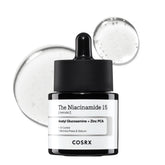 COSRX 15% Niacinamide Serum bottle shows concentrated formula for pore refinement