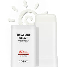 COSRX Airy-Light sunscreen stick in use for fast, lightweight protection
