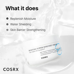 CosRX aplicación diaria de crema, movimiento suave para piel sensible.