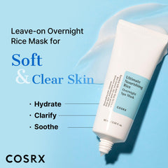 COSRX aplicación nocturna indica ritual relajante para cuidar la piel del día siguiente.