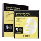 COSRX envase de mascarilla hidrogel para hidratación y brillo.