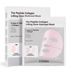 COSRX mascarilla hidrogel rosada en paquete, lista para uso rápido.