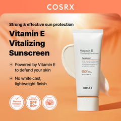 Protector solar COSRX se aplica en la cara para protección diaria.