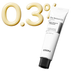 COSRX Retinol 0.3% crema en botella para uso diario y piel más suave.