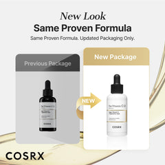 COSRX Sérum Vitamina C 13% con gotero facilita aplicación precisa y controlada.