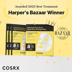 COSRX textura hidrogel con mucina de caracol para absorción rápida.