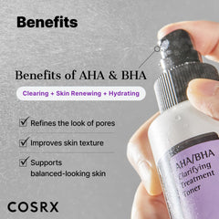 COSRX tónico AHA/BHA permite mascarilla-tonico para hidratación rápida