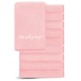Cosy Family: toallitas limpiadoras de maquillaje de microfibra rosa para una limpieza suave.
