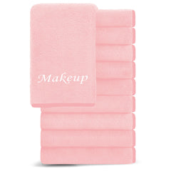 Cosy Family: toallitas limpiadoras de maquillaje de microfibra rosa para una limpieza suave.