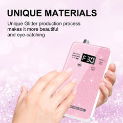 COSYGLOW glitter design close-up highlights ergonomic grip for comfortable sessions.