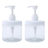 Cosywell pump bottle clear front view, easy grip and refillable for bathroom essentials.