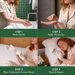 Cottonnerie 100% organic cotton material emphasizes breathable, skin-friendly gloves.